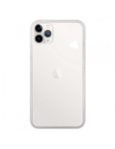 Coque iPhone 11 Pro Travel to your Heart Blanc Voyage Coeur Transparente - Project M