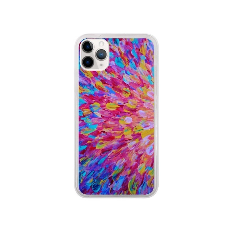 Coque iPhone 11 Pro Fleurs Bleues Roses Splash - Ebi Emporium