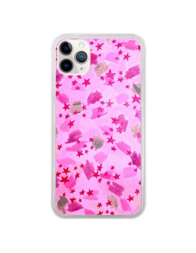 Coque iPhone 11 Pro Stars Etoiles Roses - Ebi Emporium