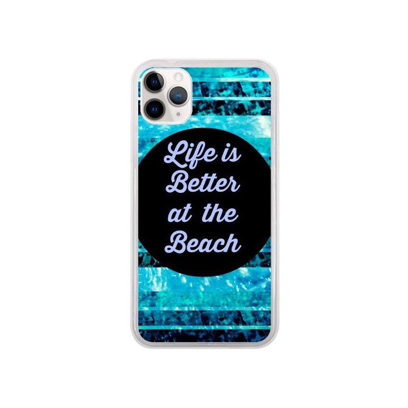 Coque iPhone 11 Pro Life is Better at The Beach - Ebi Emporium