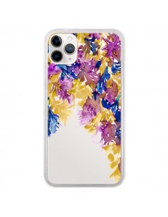 Coque iPhone 11 Pro Cascade Florale Transparente - Ebi...
