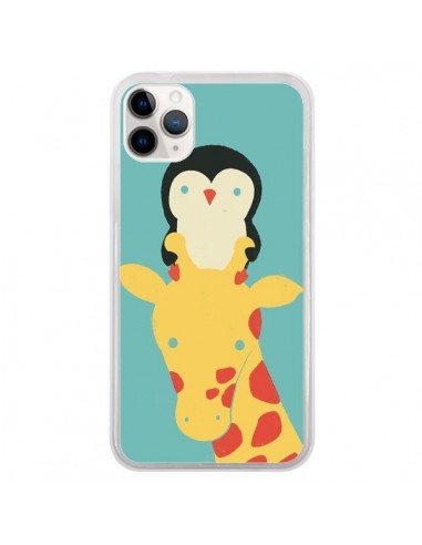 Coque iPhone 11 Pro Girafe Pingouin Meilleure Vue Better View - Jay Fleck