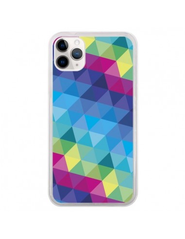 Coque iPhone 11 Pro Azteque Gheo Bleu - Javier Martinez