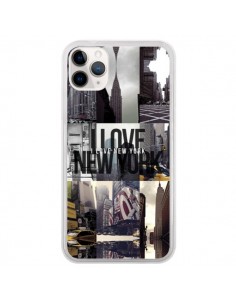 Coque iPhone 11 Pro I love New Yorck City noir - Javier...