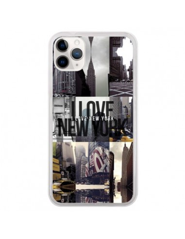 Coque iPhone 11 Pro I love New Yorck City noir - Javier Martinez