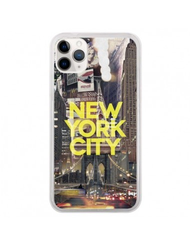 Coque iPhone 11 Pro New York City Jaune - Javier Martinez