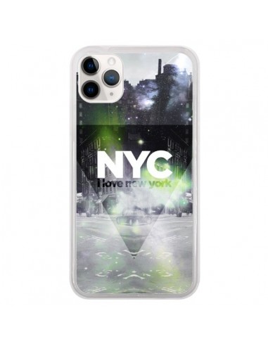 Coque iPhone 11 Pro I Love New York City Vert - Javier Martinez