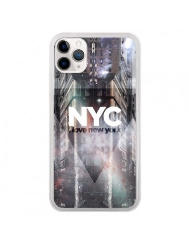Coque iPhone 11 Pro I Love New York City Violet - Javier Martinez