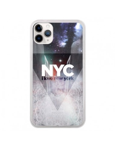 Coque iPhone 11 Pro I Love New York City Bleu - Javier Martinez
