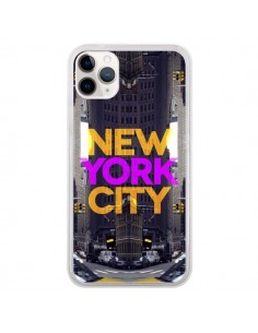 Coque iPhone 11 Pro New York City Orange Violet - Javier...