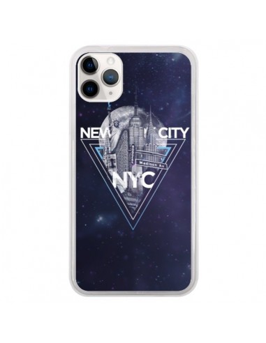 Coque iPhone 11 Pro New York City Triangle Bleu - Javier Martinez