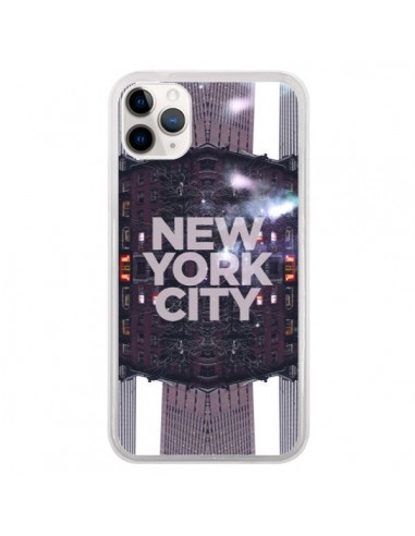 Coque iPhone 11 Pro New York City Violet - Javier Martinez