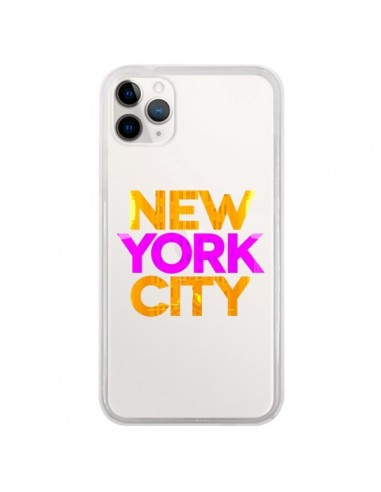 Coque iPhone 11 Pro New York City NYC Orange Rose Transparente - Javier Martinez