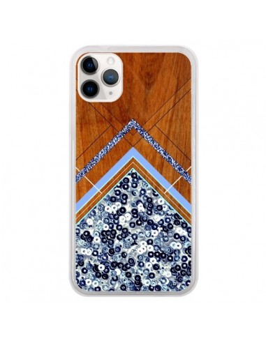 Coque iPhone 11 Pro Sequin Geometry Bois Azteque Aztec Tribal - Jenny Mhairi