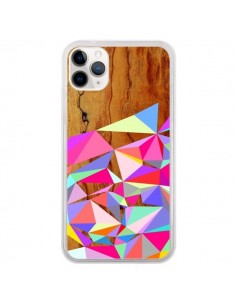 Coque iPhone 11 Pro Wooden Multi Geo Bois Azteque Aztec...