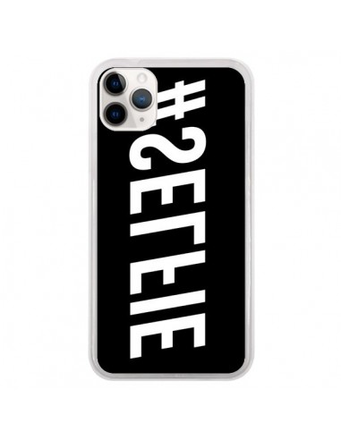 Coque iPhone 11 Pro Hashtag Selfie Blanc Inversé Horizontal - Jonathan Perez