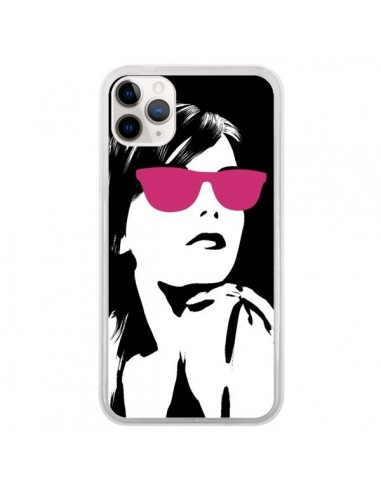 Coque iPhone 11 Pro Fille Lunettes Roses - Jonathan Perez