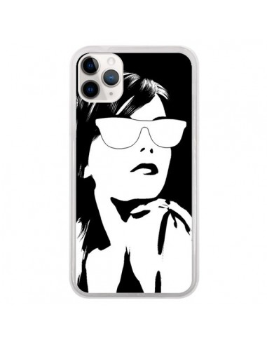Coque iPhone 11 Pro Fille Lunettes Blanches - Jonathan Perez