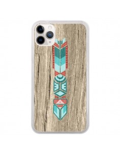 Coque iPhone 11 Pro Totem Tribal Azteque Bois Wood -...