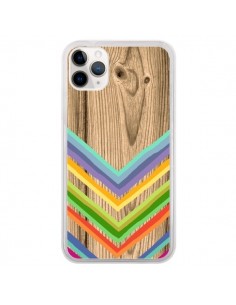 Coque iPhone 11 Pro Tribal Azteque Bois Wood - Jonathan...