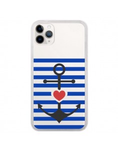 Coque iPhone 11 Pro Mariniere Ancre Marin Coeur...