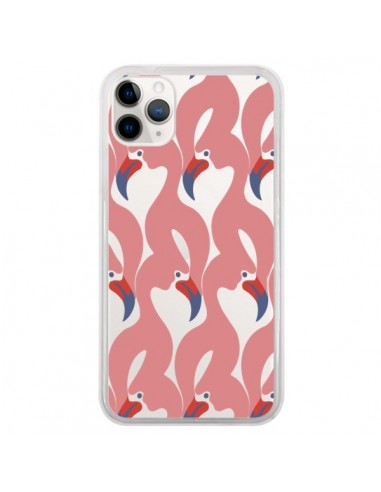 Coque iPhone 11 Pro Flamant Rose Flamingo Transparente - Dricia Do