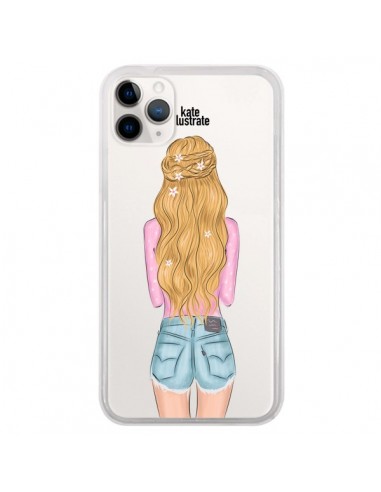 Coque iPhone 11 Pro Blonde Don't Care Transparente - kateillustrate