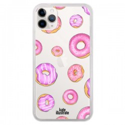 Coque iPhone 11 Pro Pink Donuts Rose Transparente -...
