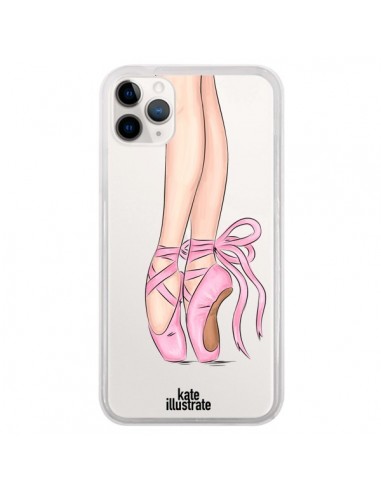 Coque iPhone 11 Pro Ballerina Ballerine Danse Transparente - kateillustrate