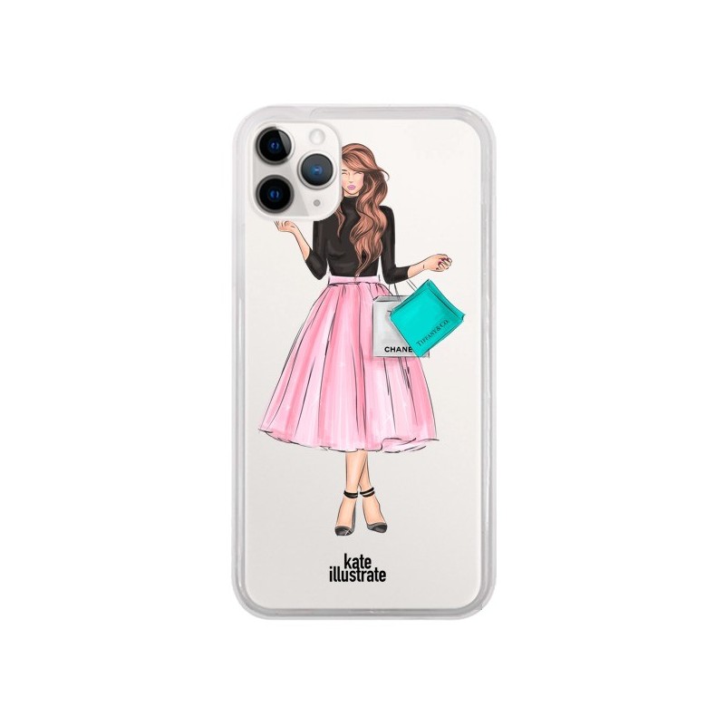 Coque iPhone 11 Pro Shopping Time Transparente - kateillustrate