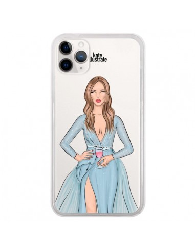 Coque iPhone 11 Pro Cheers Diner Gala Champagne Transparente - kateillustrate