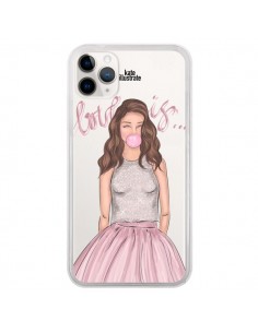 Coque iPhone 11 Pro Bubble Girl Tiffany Rose Transparente...