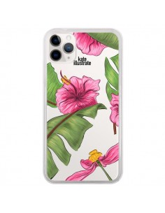 Coque iPhone 11 Pro Tropical Leaves Fleurs Feuilles...