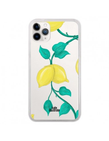 Coque iPhone 11 Pro Lemons Citrons Transparente - kateillustrate
