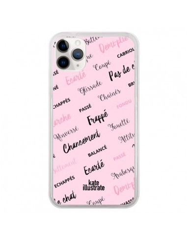 Coque iPhone 11 Pro Ballerina Ballerine Mots - kateillustrate