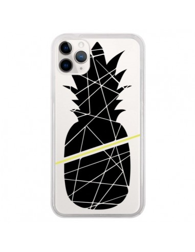 Coque iPhone 11 Pro Ananas Noir Transparente - Koura-Rosy Kane