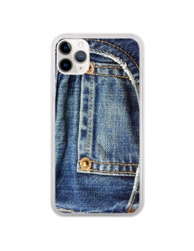 Coque iPhone 11 Pro Jean Bleu Vintage - Laetitia