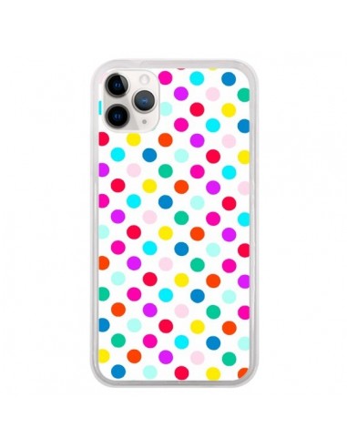 Coque iPhone 11 Pro Pois Multicolores - Laetitia