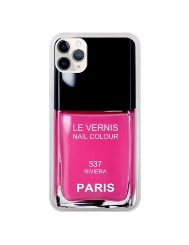 Coque iPhone 11 Pro Vernis Paris Riviera Rose - Laetitia