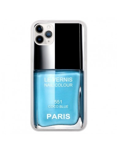 Coque iPhone 11 Pro Vernis Paris Coco Blue Bleu - Laetitia