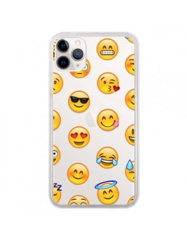 Coque iPhone 11 Pro Smiley Emoticone Emoji Transparente - Laetitia