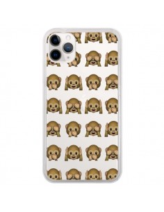 Coque iPhone 11 Pro Singe Monkey Emoticone Emoji...