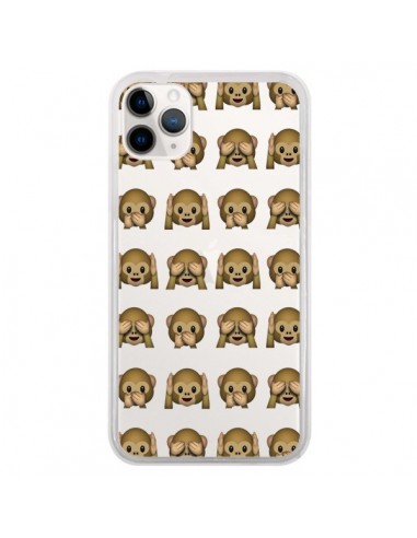 Coque iPhone 11 Pro Singe Monkey Emoticone Emoji Transparente - Laetitia