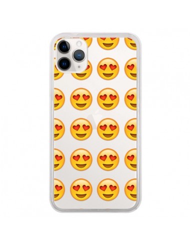 Coque iPhone 11 Pro Love Amoureux Smiley Emoticone Emoji Transparente - Laetitia