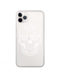 Coque iPhone 11 Pro Tête de Mort Mexicaine Blanche...