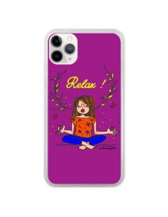 Coque iPhone 11 Pro Fille Relax Zen Yoga - Leellouebrigitte