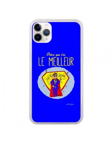 Coque iPhone 11 Pro Le meilleur Papa Fête des Pères - Leellouebrigitte