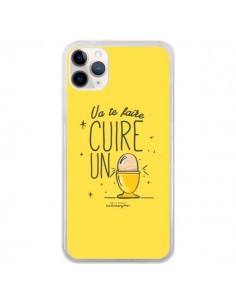 Coque iPhone 11 Pro Va te faire cuir un oeuf jaune -...