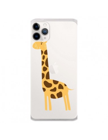 Coque iPhone 11 Pro Girafe Giraffe Animal Savane Transparente - Petit Griffin