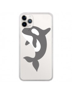 Coque iPhone 11 Pro Orque Orca Ocean Transparente - Petit...
